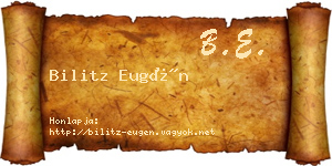 Bilitz Eugén névjegykártya